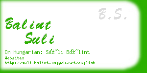 balint suli business card